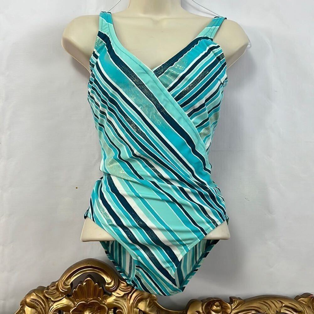 VINTAGE GOTTEXย SWIMSUIT ONEPIECEโBEAUTIFUL COLORSโ WITH SHIMMER SIZE 10